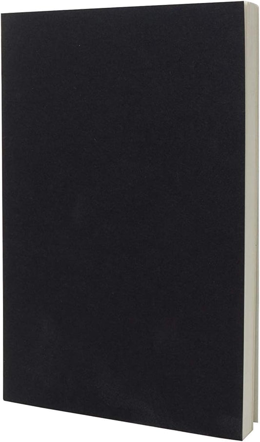 LayFlat Sketchbook - 5.5 x 8.25 Inches - Black Blank Note Book, 64 Sheets, Thick 100gsm Paper…