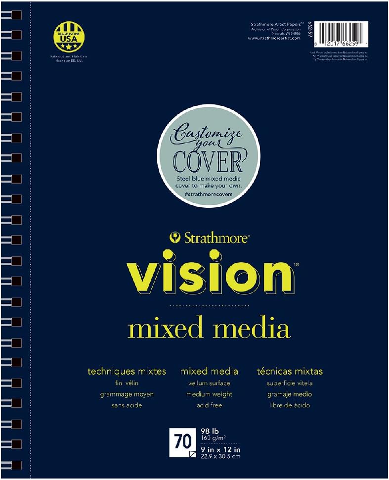 Strathmore Vision Series Sketch Pad, 11x14 inch, 110 Sheets - Artist Sketchbook for Drawing, Illustration, Art Class Students
