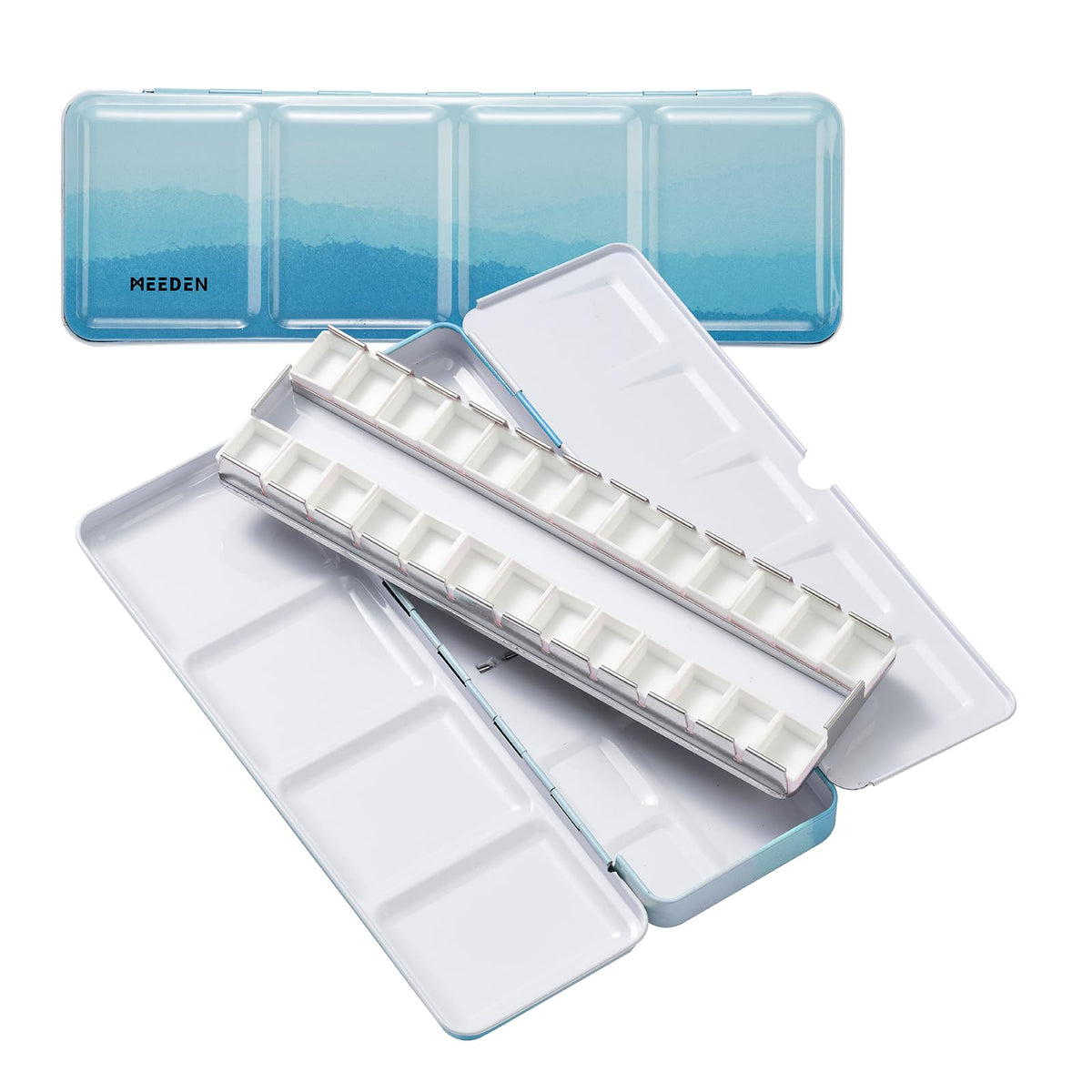 MEEDEN Empty Watercolor Tin Palette: Portable Watercolor Palette Paint Case