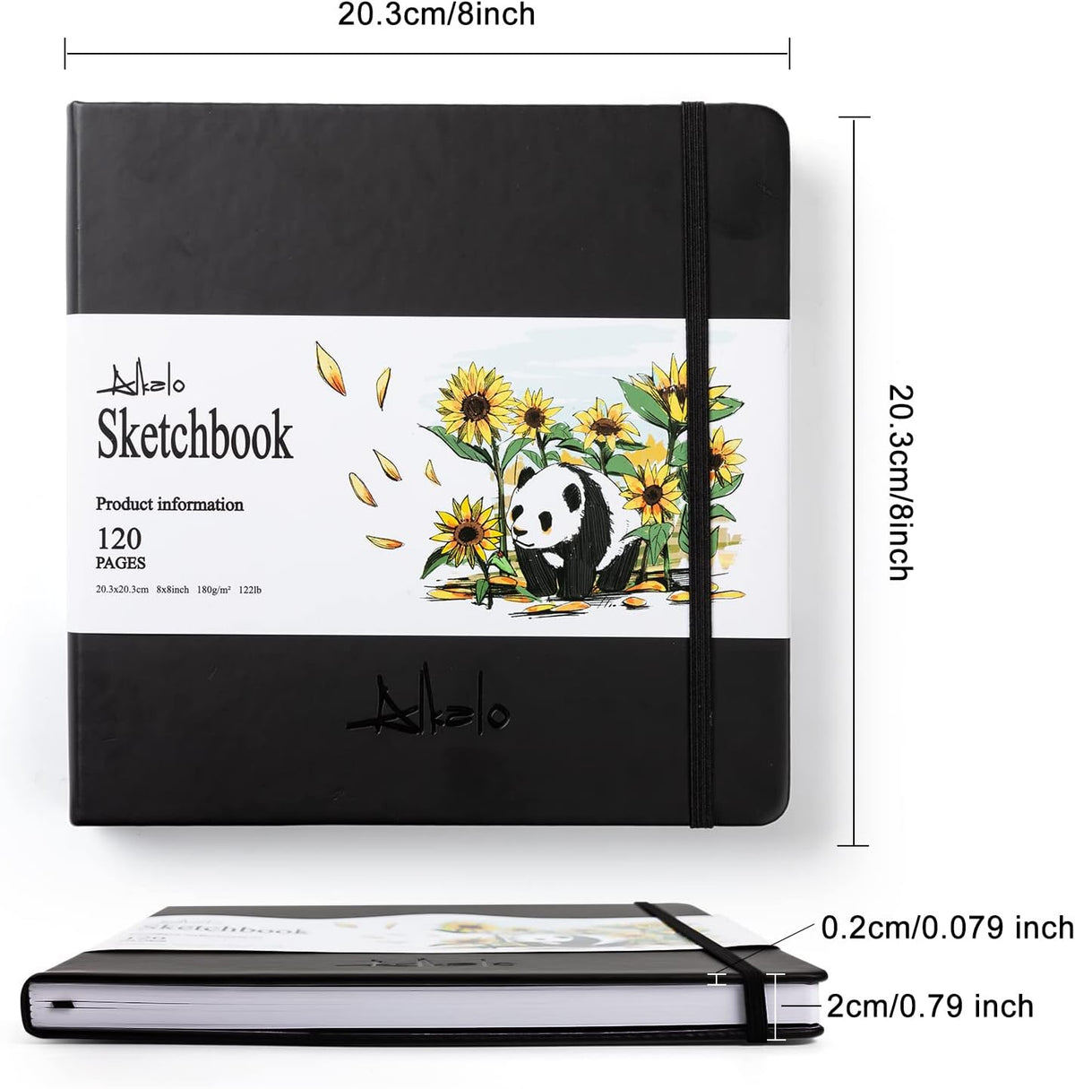 Sketchbook for Drawing, 120 Pages Sketch Book, 122LB/180GSM Thick Paper