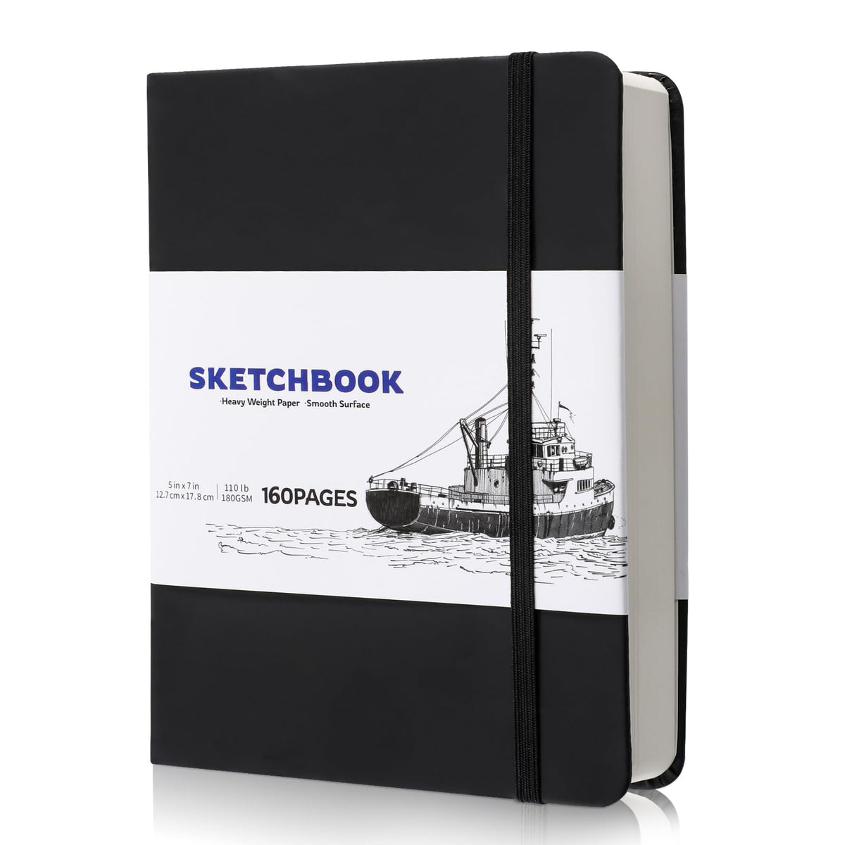 80 Sheets Hardcover Square Sketchbook 8×8In, 180gsm Heavyweight Drawing Pad