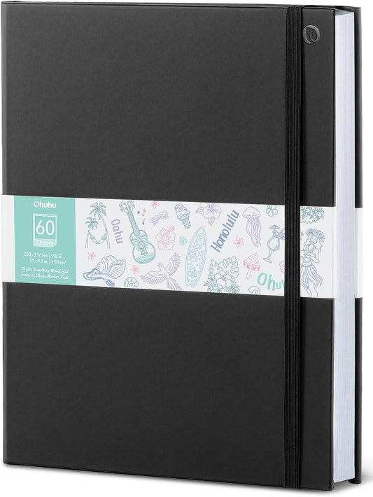 Ohuhu 8.5"x11" Double-Sided Bleedproof Marker Pad Art Sketchbook 60 Sheets