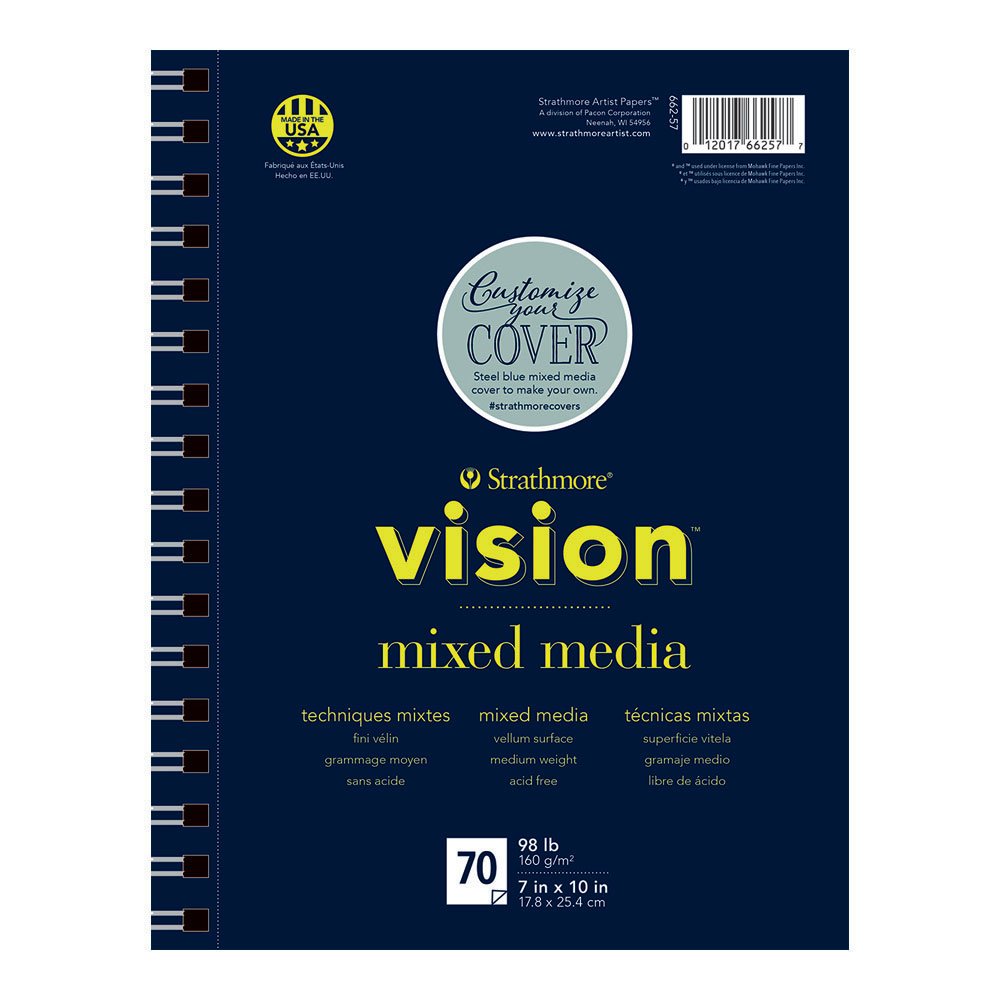Strathmore Vision Series Sketch Pad, 11x14 inch, 110 Sheets - Artist Sketchbook for Drawing, Illustration, Art Class Students