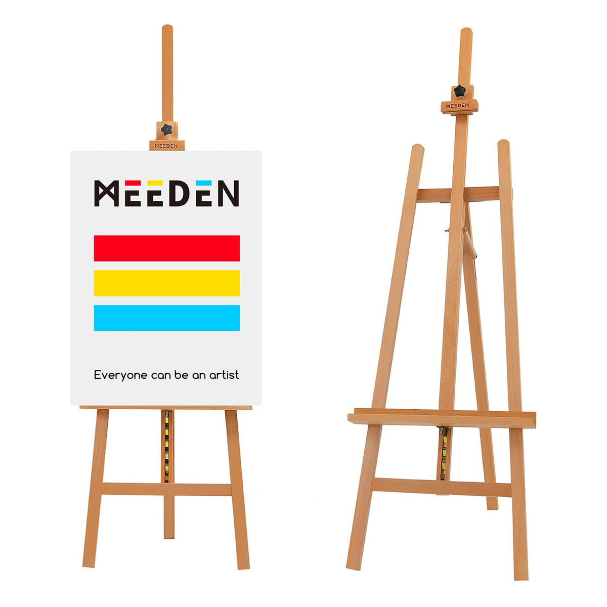 MEEDEN Painting Wooden Art Easel: Solid Beechwood, Hold Canvas up to 43"