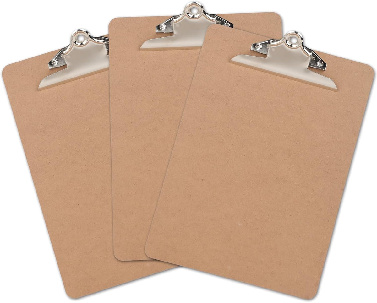 Wood Clipboard Set of 3, 8.5 x 11 Clip Board