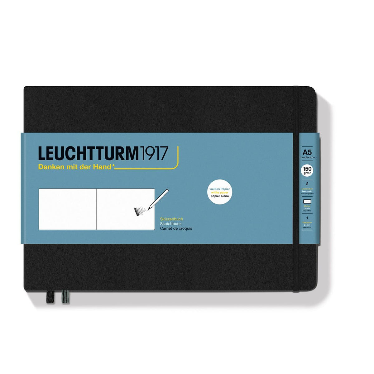 Leuchtturm1917 - Medium A5 Hardcover Sketchbook (Lemon) - 112 Pages of 150g/m² Paper