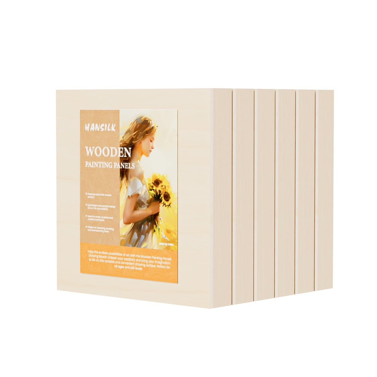 Wood Panels for DIY Painting - Christmas Crafts & Home Décor | 12x12 Inch Canvas Wood Boards, Unfinished Wooden Canvas for Adults (3-Pack)