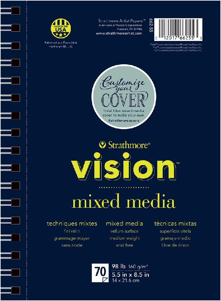 Strathmore Vision Series Sketch Pad, 11x14 inch, 110 Sheets - Artist Sketchbook for Drawing, Illustration, Art Class Students