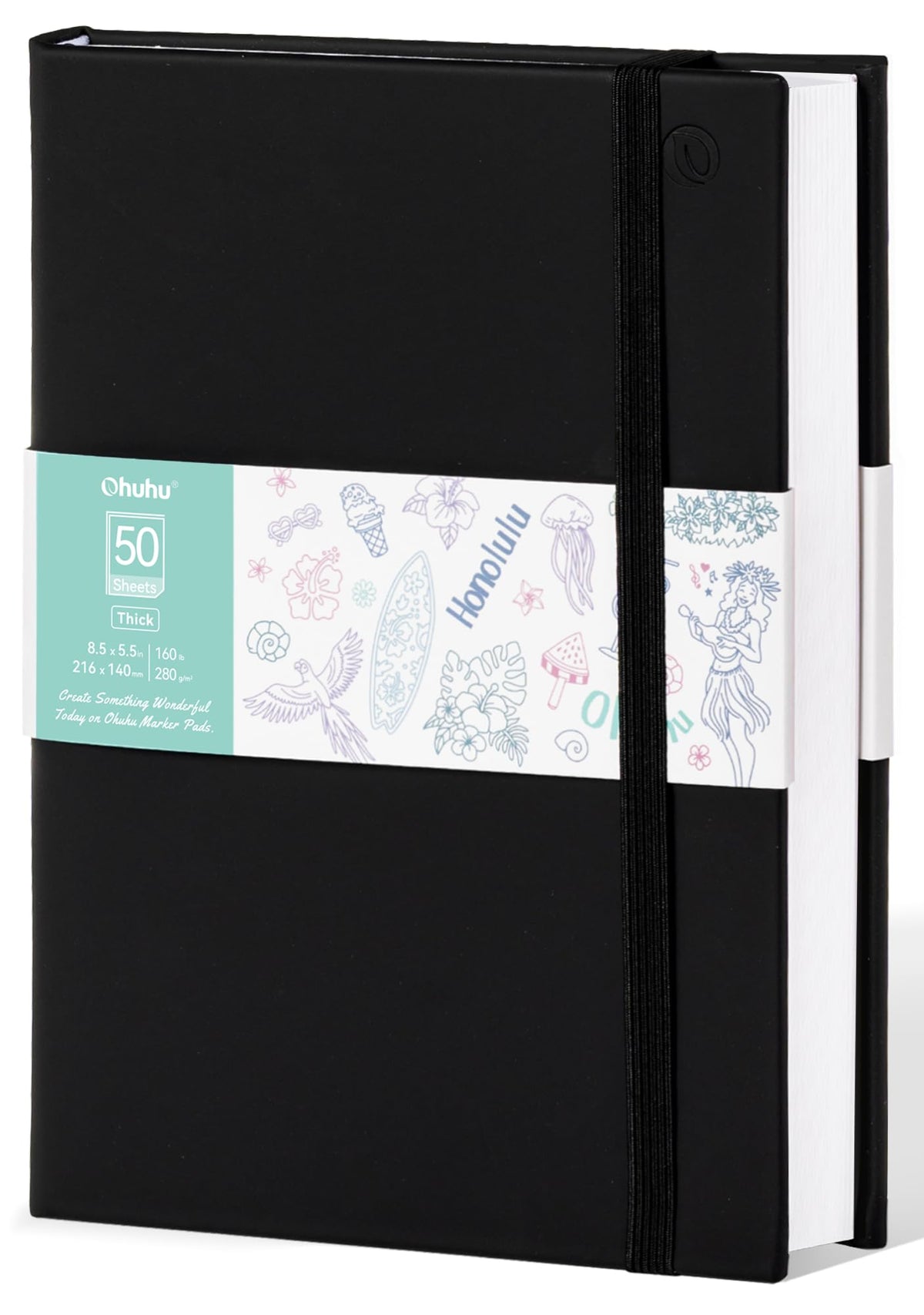 Ohuhu 5.5"x8.5" Double-Sided Bleedproof Marker Pad Art Sketchbook 50 Sheets