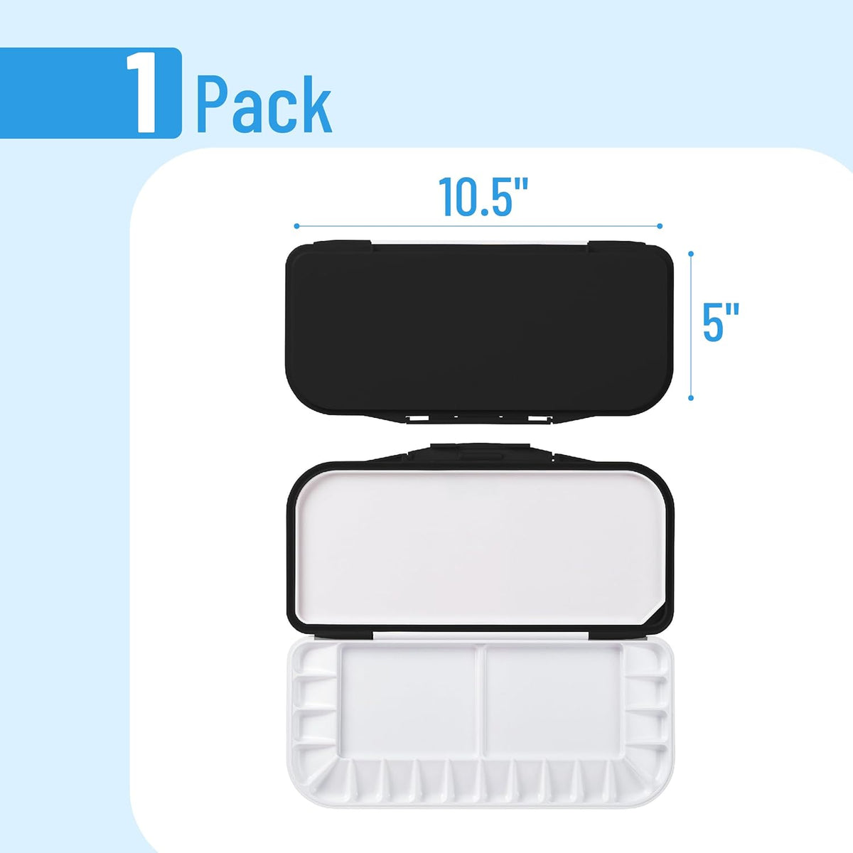 Mr. Pen- Airtight Watercolor Palette with Lid, 18 Wells & 2 Mixing Areas