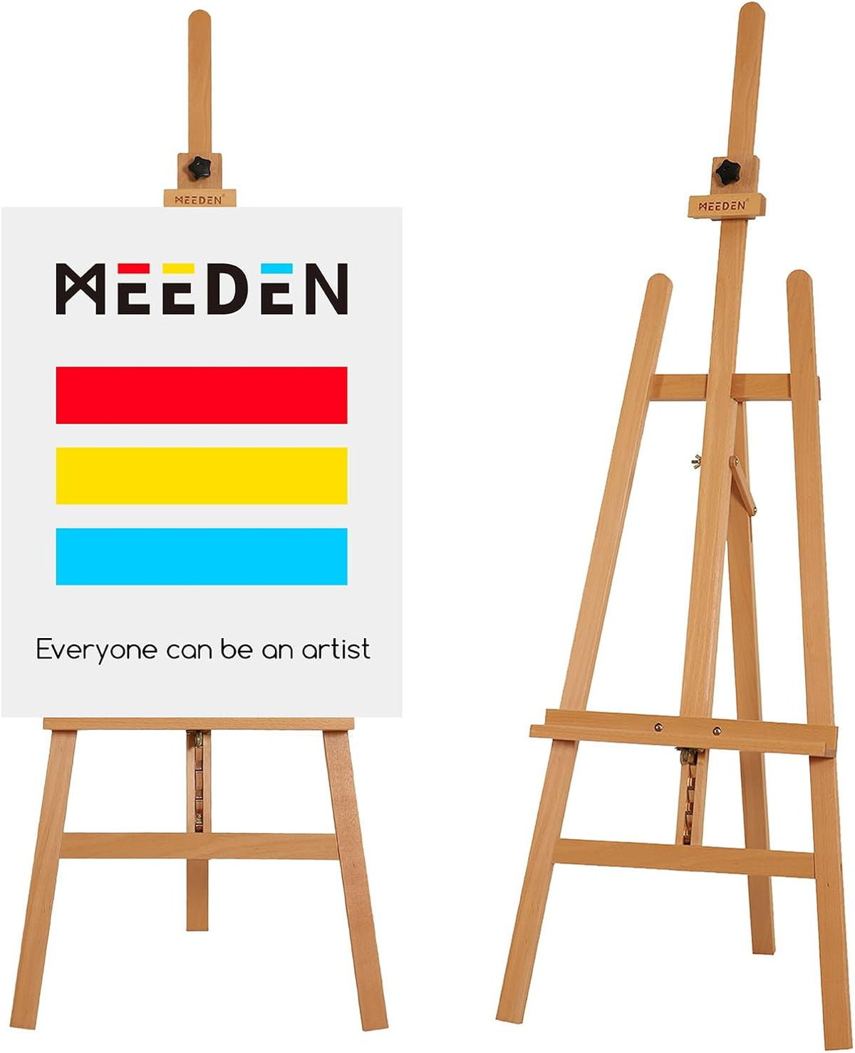 MEEDEN Painting Wooden Art Easel: Solid Beechwood, Hold Canvas up to 43"