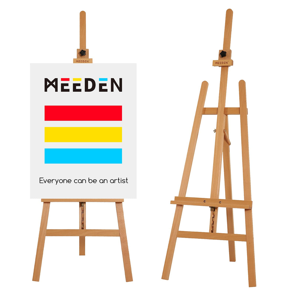 MEEDEN Painting Wooden Art Easel: Solid Beechwood, Hold Canvas up to 43"
