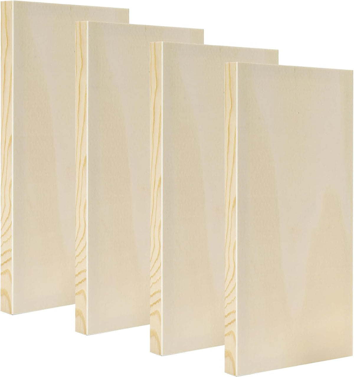 Yarlung 10 Pack Unfinished Wood Panels, 12 x 6 Inches Birch Wooden Cradled Painting Panel Canvas Boards for Watercolor, Arts and DIY Crafts, Easel Display, Use with Oils, Acrylics