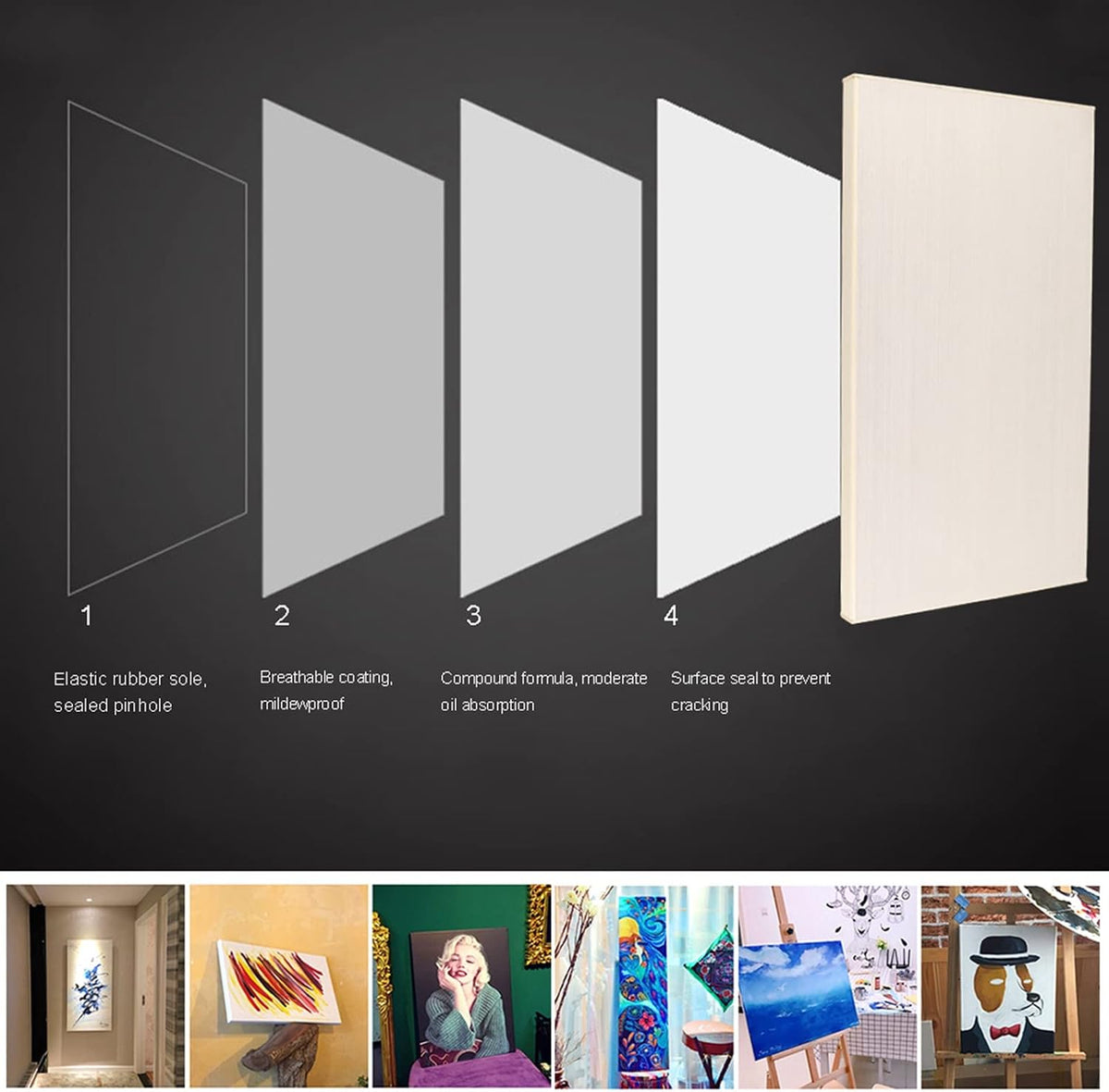 Sketch Board, Poplar Wood Sketch Board Hollow Sketch Board Wooden Painting Board Art Supply Sketch Table for Classroom and Studio Drawing(Wood)