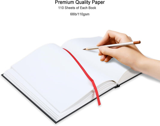 Kalour Hardcover Sketch Book,8-1/2 inch x 11 inch, 110-Sheets (68lb/110gsm),Acid Free Art Sketchbook, Artistic Drawing Painting Writing Paper for Adults Beginners Artists