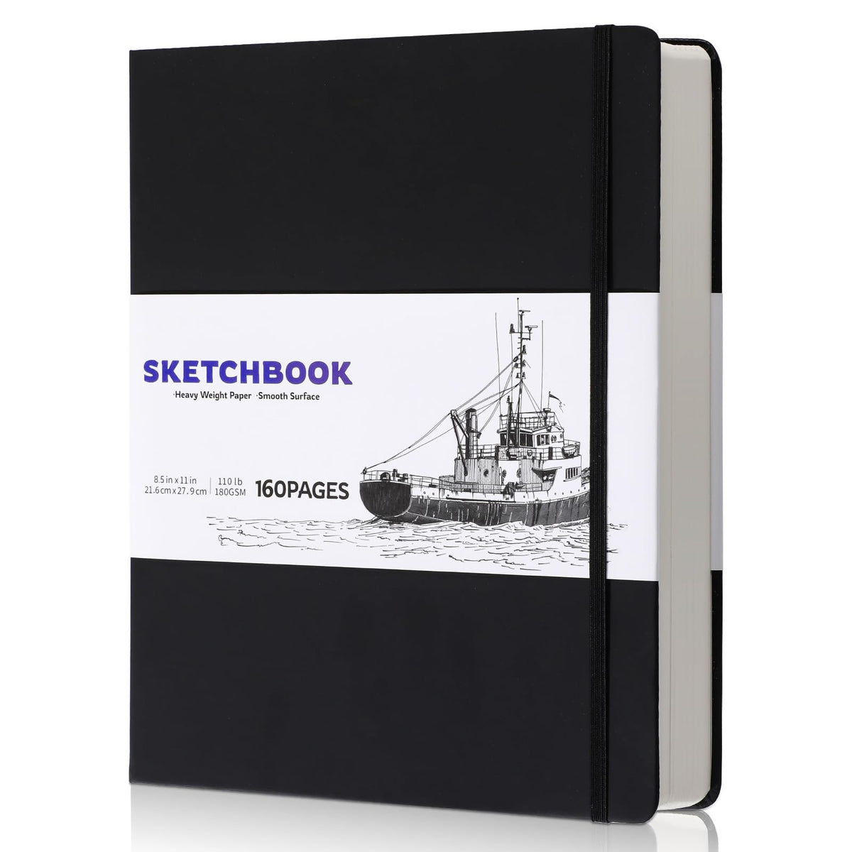 80 Sheets Hardcover Square Sketchbook 8×8In, 180gsm Heavyweight Drawing Pad