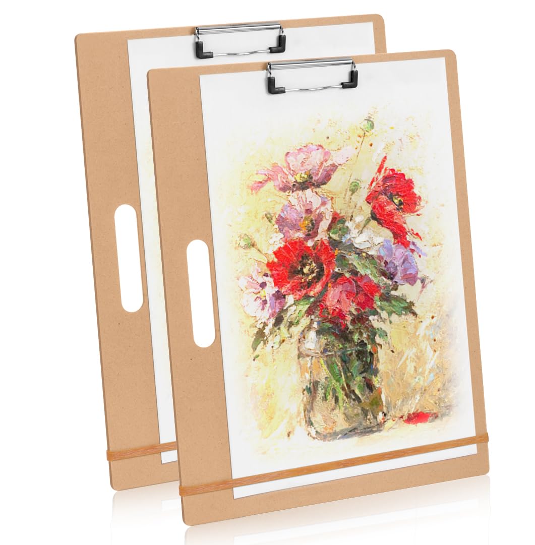 13"x17" Drawing Board with Clip, Rubber Bands and Carry Handle