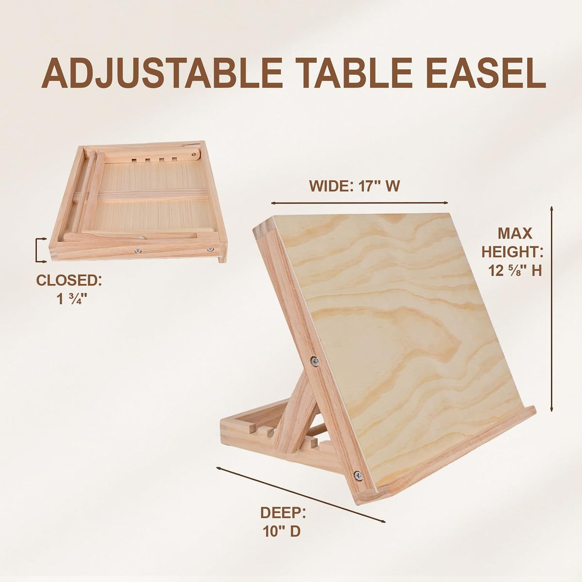 Tabletop Easel 17 X 12.6 Art Easel for Painting