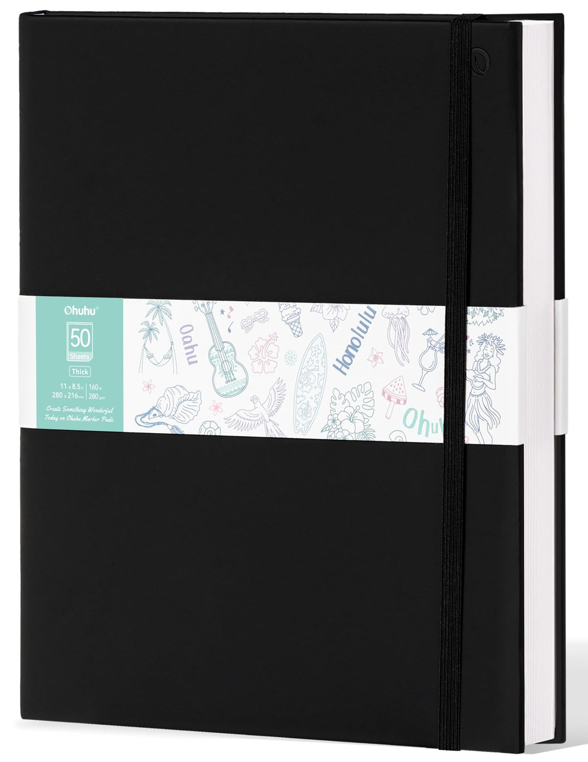 Ohuhu 5.5"x8.5" Double-Sided Bleedproof Marker Pad Art Sketchbook 50 Sheets