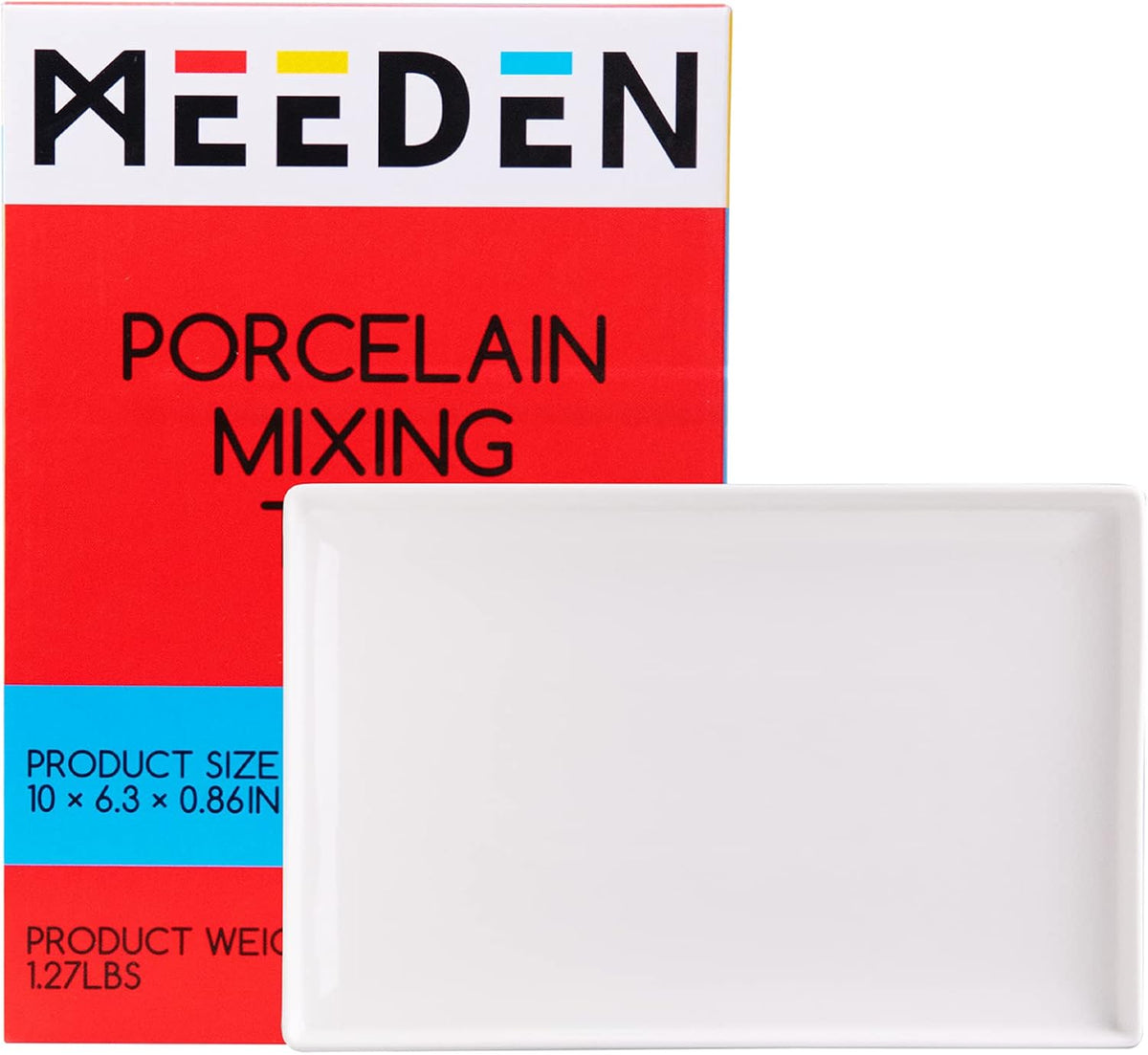 MEEDEN Ceramic Paint Palette: Artist Palette Mixing Tray, 10" X 6.3"