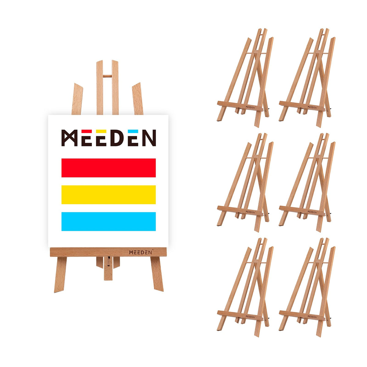 MEEDEN 20 Inch Tabletop Easel: 12 Pack Beech Wood Easel for Painting