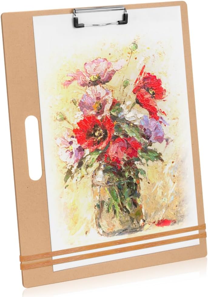 13"x17" Drawing Board with Clip, Rubber Bands and Carry Handle