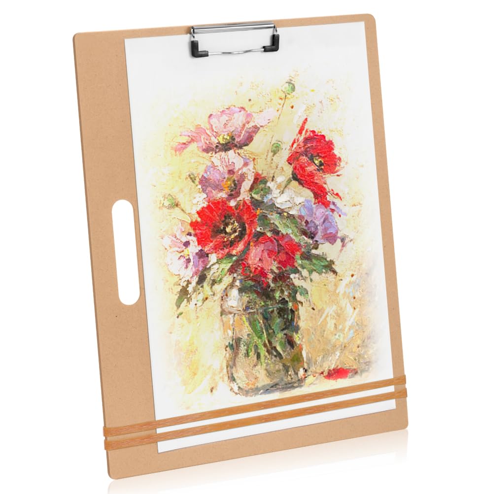 13"x17" Drawing Boards with Clip, Bands and Handle, Pack of 2