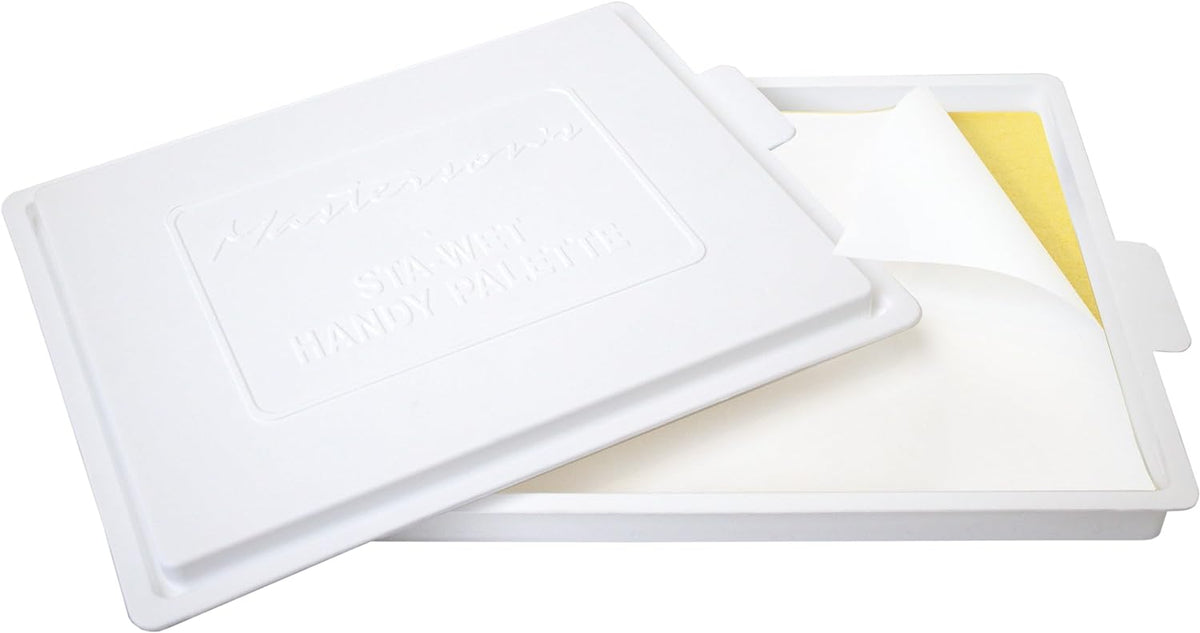 Masterson Sta-Wet Handy Palette Airtight Paint Palette Keeps Paint Fresh for Days, 8.5 by 7 Inches, Made in USA