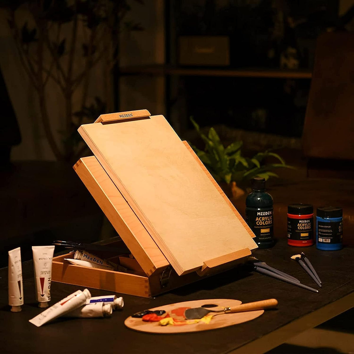 MEEDEN Unfinished Wood Canvas Board:6x6 Canvas Panel Pack of 4