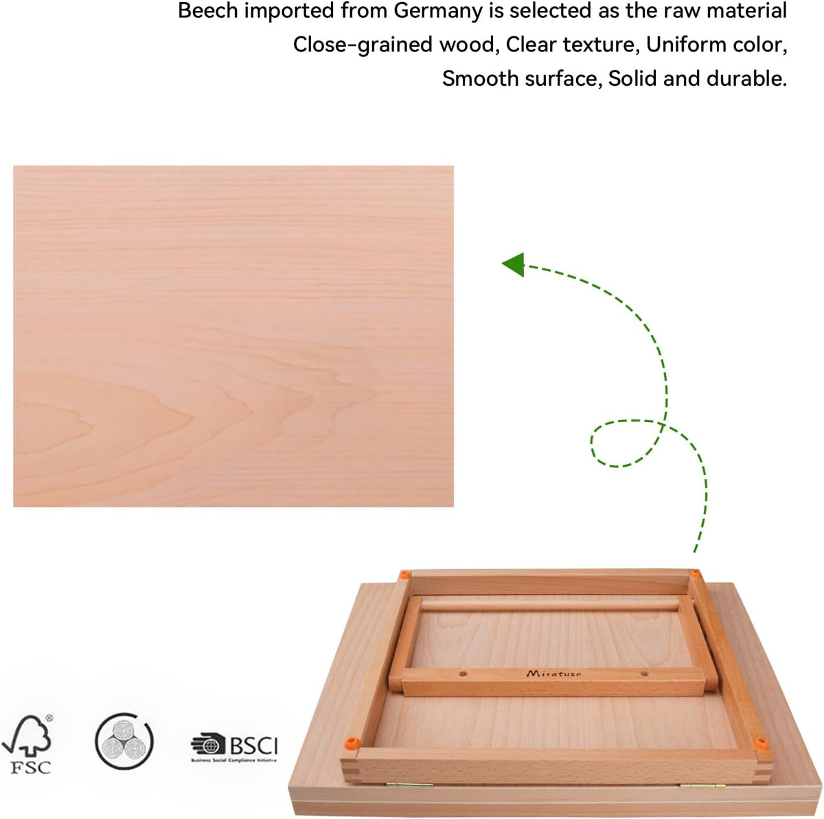 Miratuso Tabletop Easel Painting Easel, Art Drawing & Sketching Board