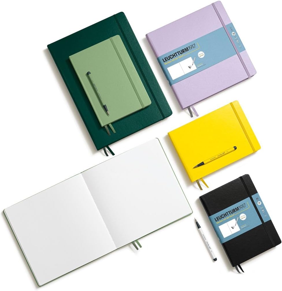 Leuchtturm1917 - Medium A5 Hardcover Sketchbook (Lemon) - 112 Pages of 150g/m² Paper
