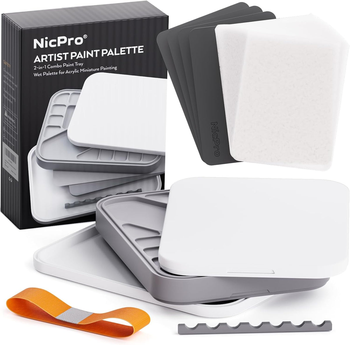 Nicpro Stay Wet Palette for Painting Miniature, Acrylic Painting
