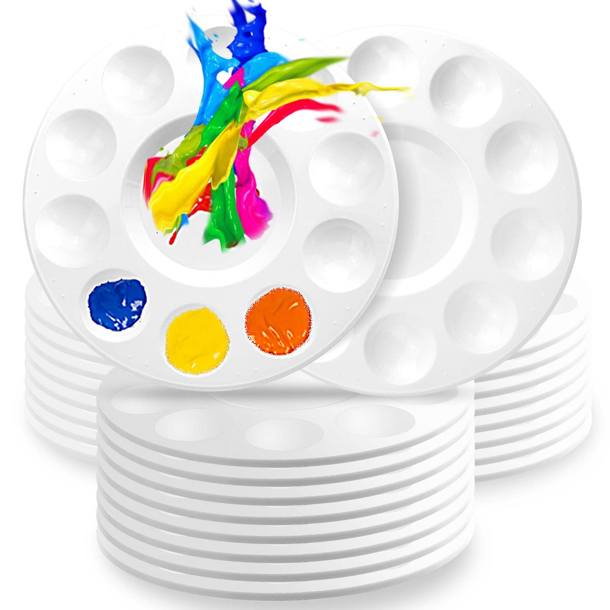 22PCS Paint Tray Palettes,Plastic Paint Pallets for Kids or Adult to Paint