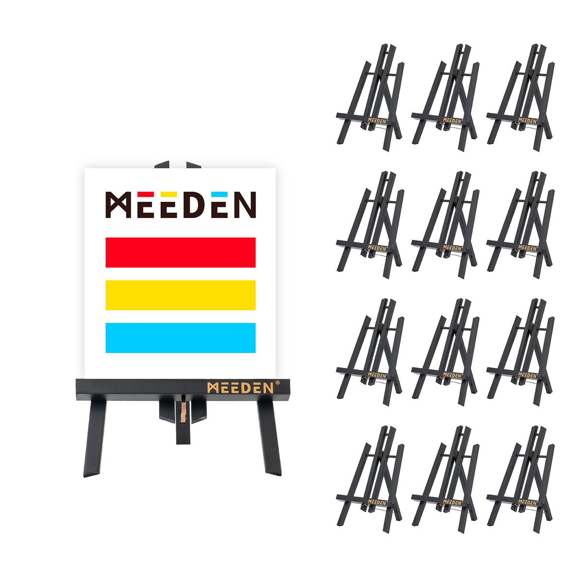 MEEDEN 20 Inch Tabletop Easel: 12 Pack Beech Wood Easel for Painting