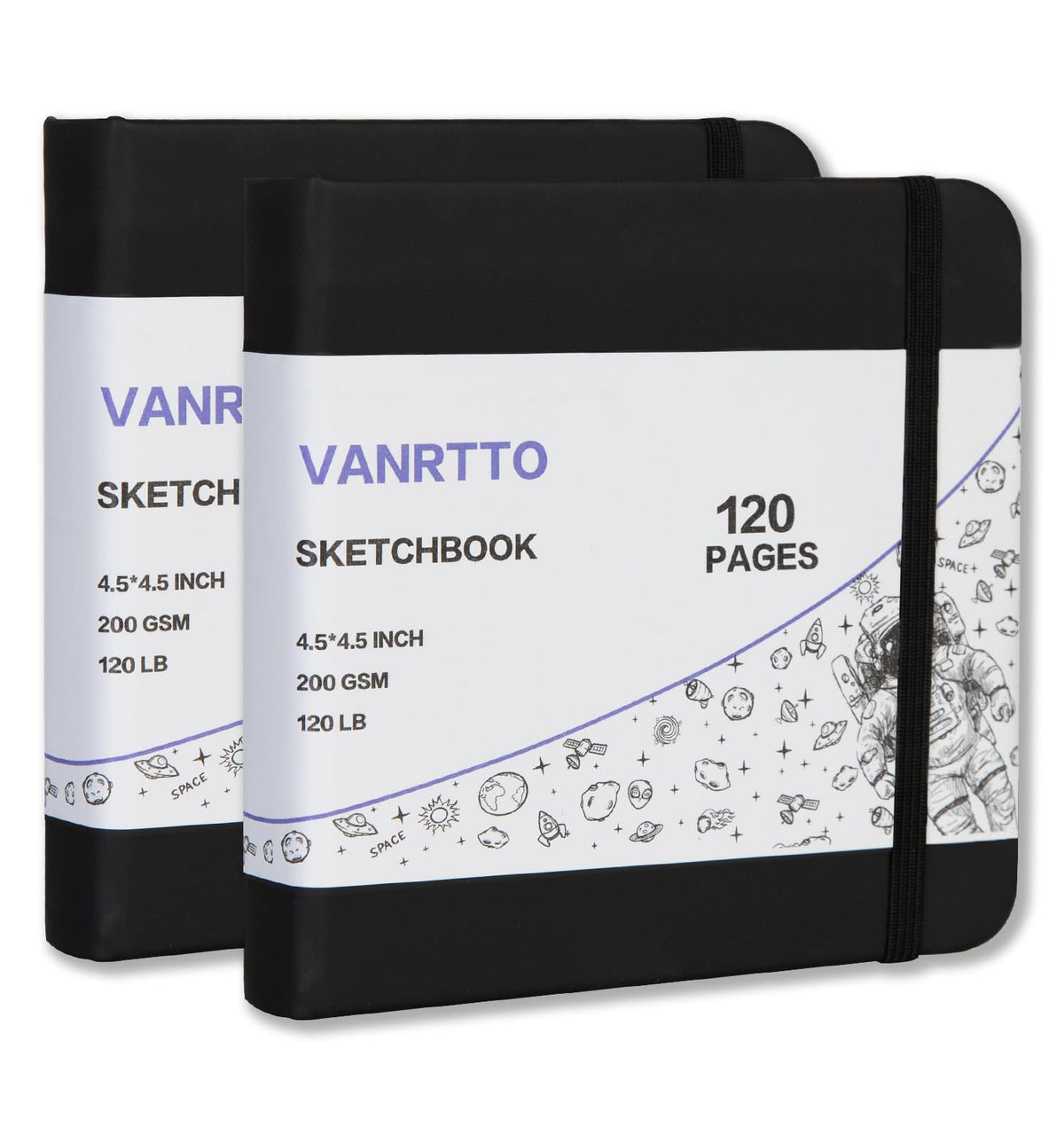Vanrtto Hardcover Square Sketch Book, Mixed Media Sketchbook 8x8 Inch