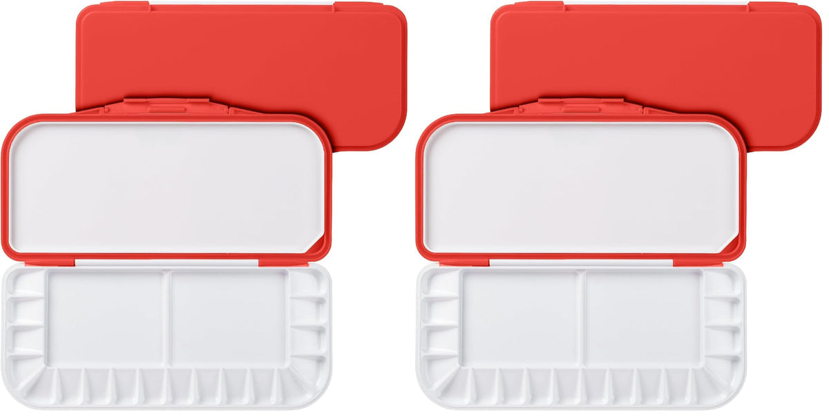 Mr. Pen- Airtight Watercolor Palette with Lid, 18 Wells & 2 Mixing Areas
