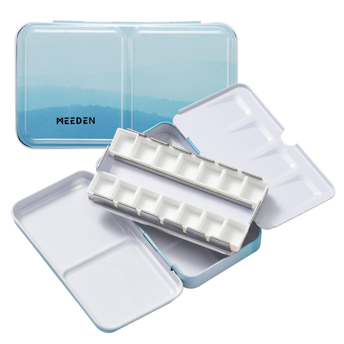 MEEDEN Empty Watercolor Tin Palette: Portable Watercolor Palette Paint Case