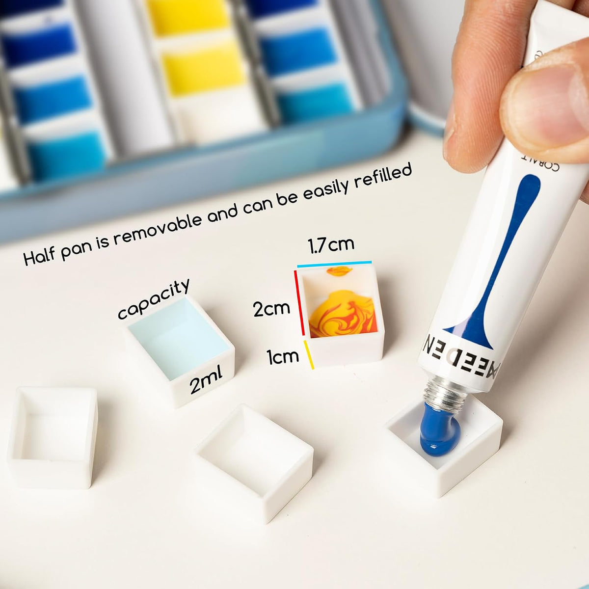 MEEDEN Empty Watercolor Tin Palette: Portable Watercolor Palette Paint Case