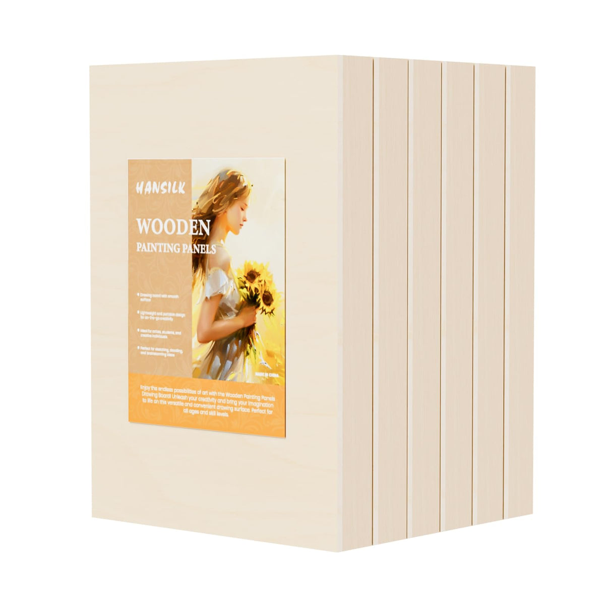 Wood Panels for DIY Painting - Christmas Crafts & Home Décor | 12x12 Inch Canvas Wood Boards, Unfinished Wooden Canvas for Adults (3-Pack)