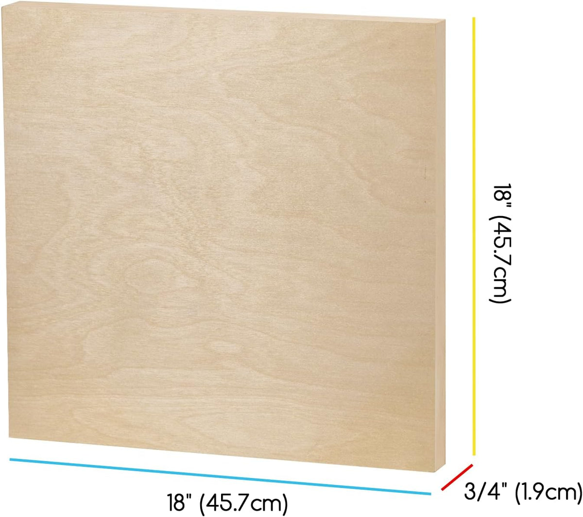 MEEDEN Unfinished Wood Canvas Board:18x18 Canvas Panel Pack of 2