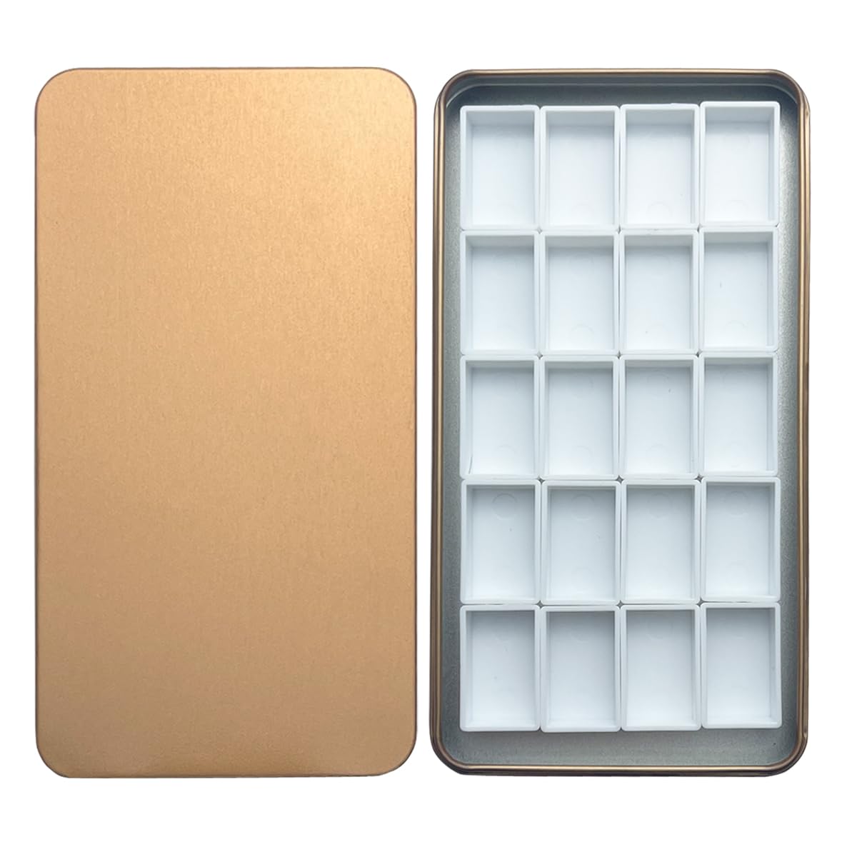 FCLUB Metal Watercolor Palette with 20 Wells Full Pans and Magnetic Strips