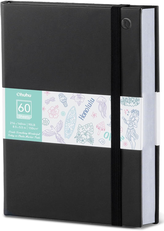 Ohuhu 5.5"x8.5" Double-Sided Bleedproof Marker Pad Art Sketchbook 60 Sheets