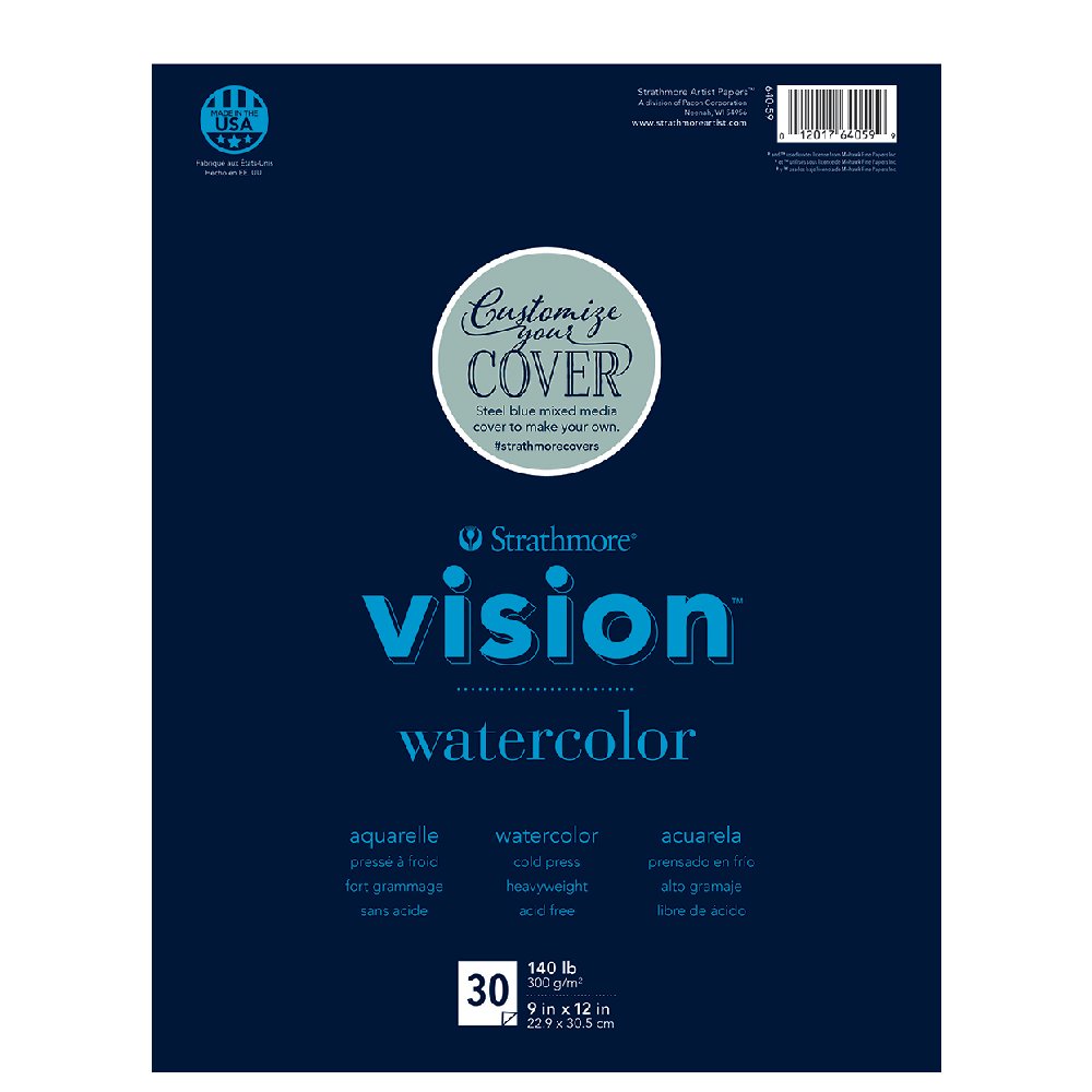 Strathmore Vision Series Sketch Pad, 11x14 inch, 110 Sheets - Artist Sketchbook for Drawing, Illustration, Art Class Students