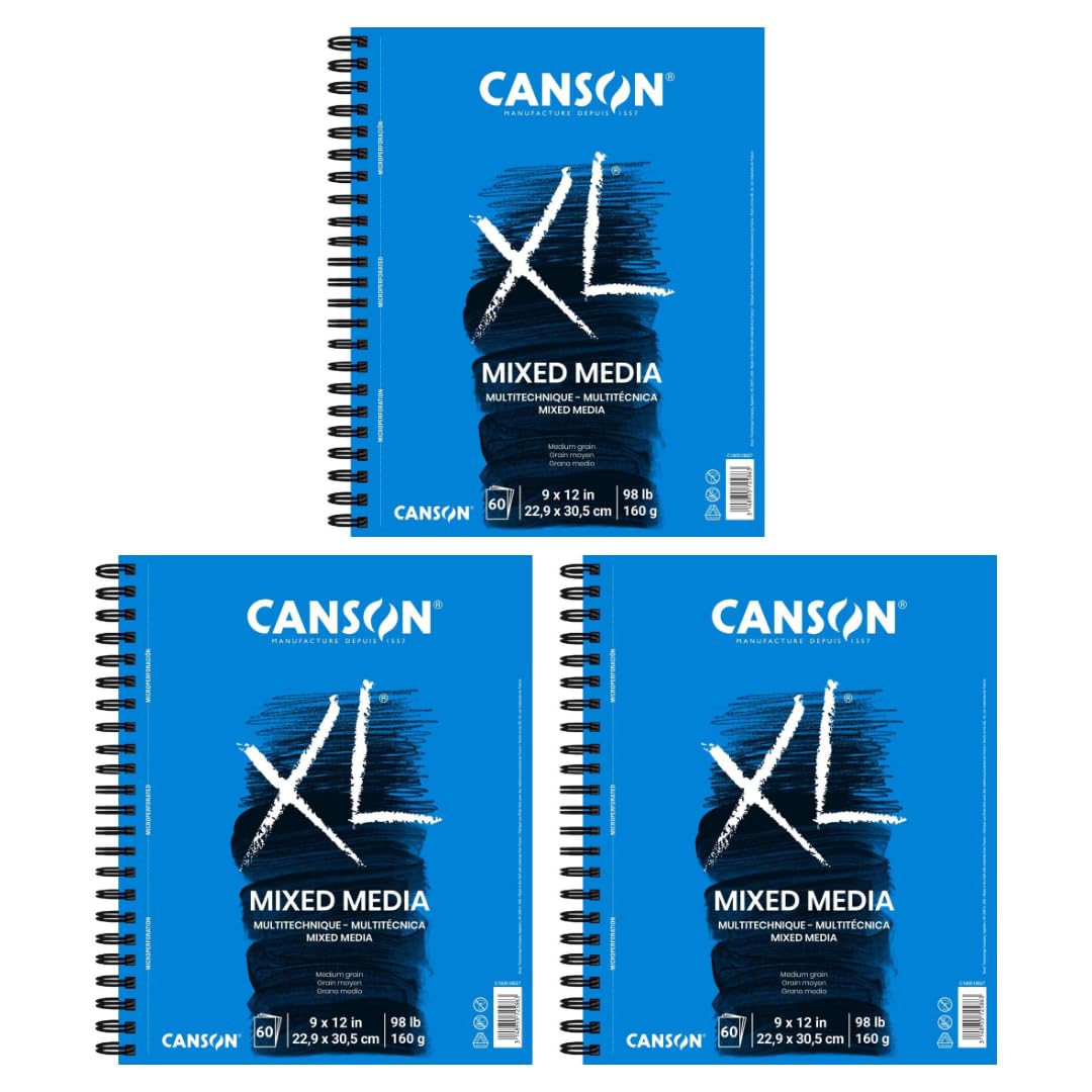 Canson XL Series Mixed Media Paper Pad, White, 7x10 in