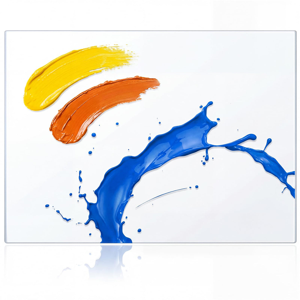 Nuanchu 1 Pcs Tempered Glass Palette for Oil Painting, 12 X 16 Inches Grey