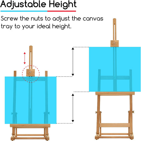 MEEDEN H-Frame Tabletop Easel for Painting: Adjustable Desktop Easel
