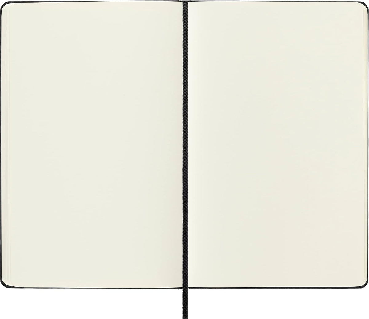 Moleskine Classic Notebook, Large, Plain, Black, Hard Cover (5 x 8.25)