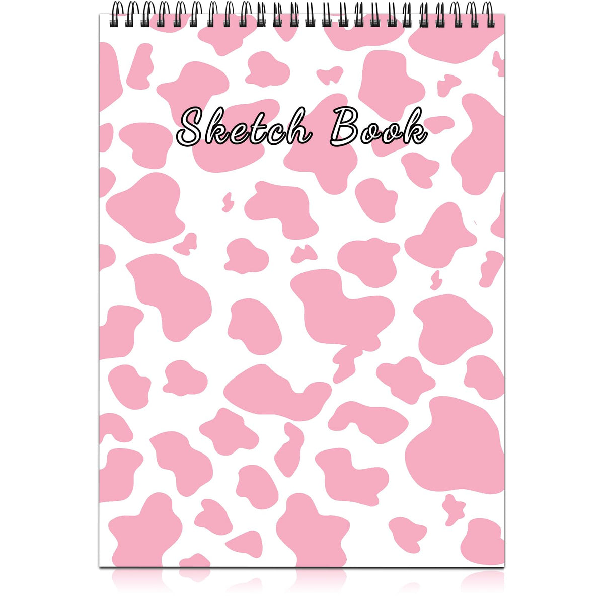 Deokke Sketchbook Top Spiral Bound Sketch Pad, 9 x 12 inch,100GSM Thick Paper,50 Sheets 100 Pages,Art Sketch Book Aesthetic Cute Drawing Writing Paper for Girls Women-Pink Bowknot