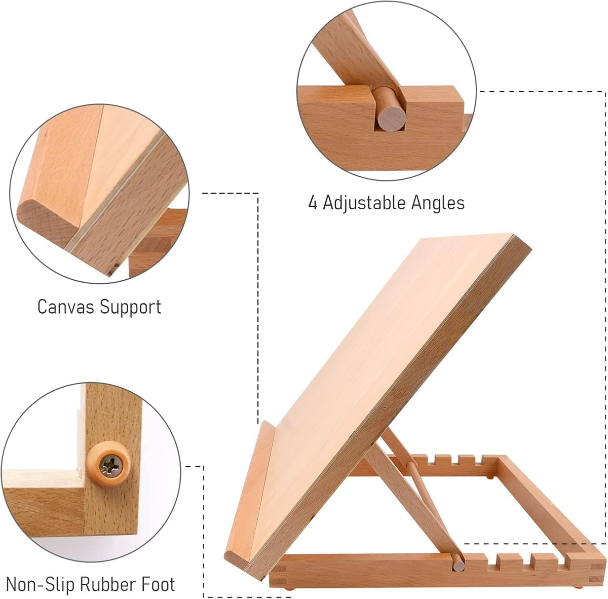 Wood Tabletop Easel, Adjustable A3 Wooden Drawing Board Easel, Artist Painting and Display Easels Painting Easels Art Supplies for Artists Student Beginners Displaying Artwork