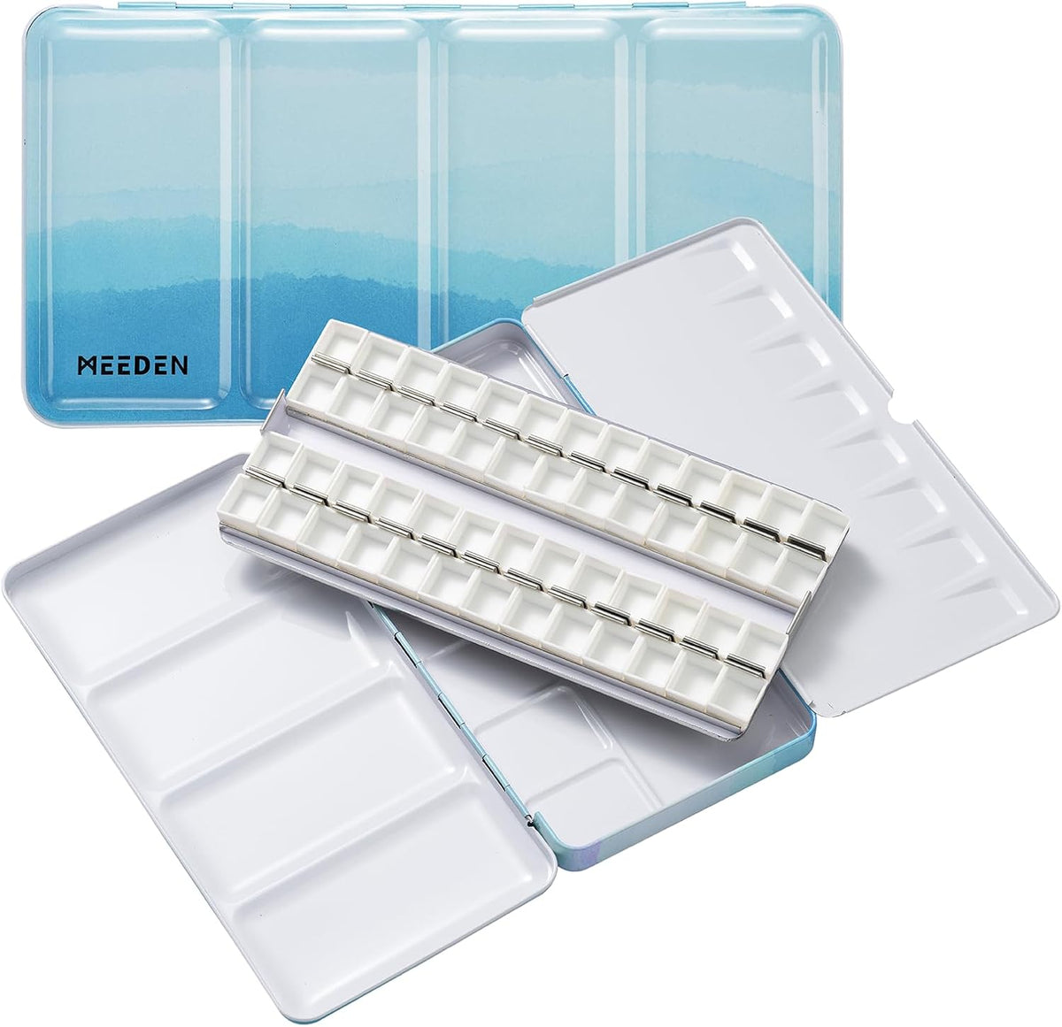 MEEDEN Empty Watercolor Tin Palette: Portable Watercolor Palette Paint Case
